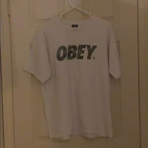 White Obey tee shirt
